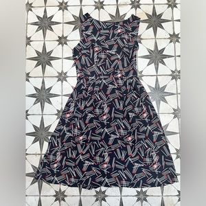 Retro pinup matchstick dress with pockets size medium knee length rockabilly